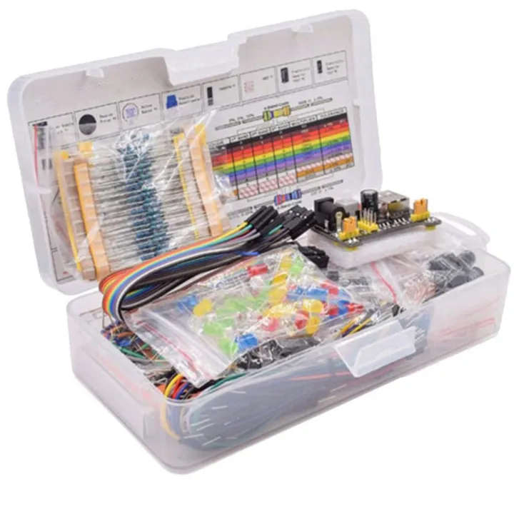 Breadboard Set Electronics Component Starter DIY Kit with Plastic Box for Arduino UNO R3 Component Package